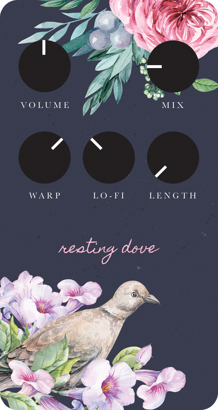 An illustration of what the Resting Dove pedal looks like.